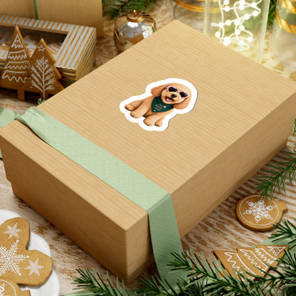 The Fetch Mascot Dog Sticker | Cute Pup with Heart Sunglasses
