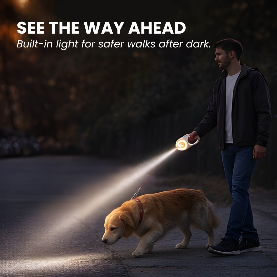 Smart LED Retractable Dog Leash