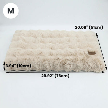 Beige dog bed with measurements medium size