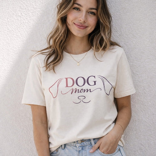Dog Mom | Minimal Line Essential Tee