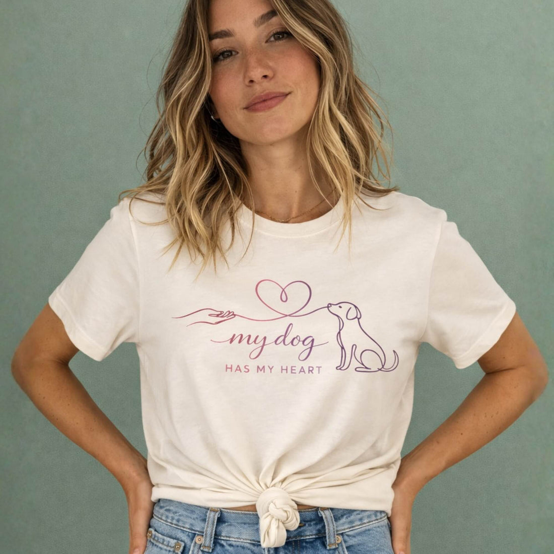 Zevinity dog mom t-shirt styled for everyday wear