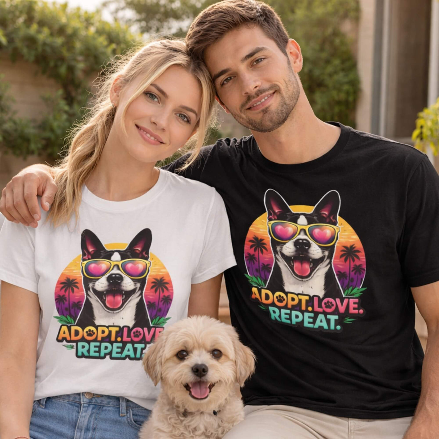 Adopt Love Repeat™ — Signature Tee lifestyle tee photo