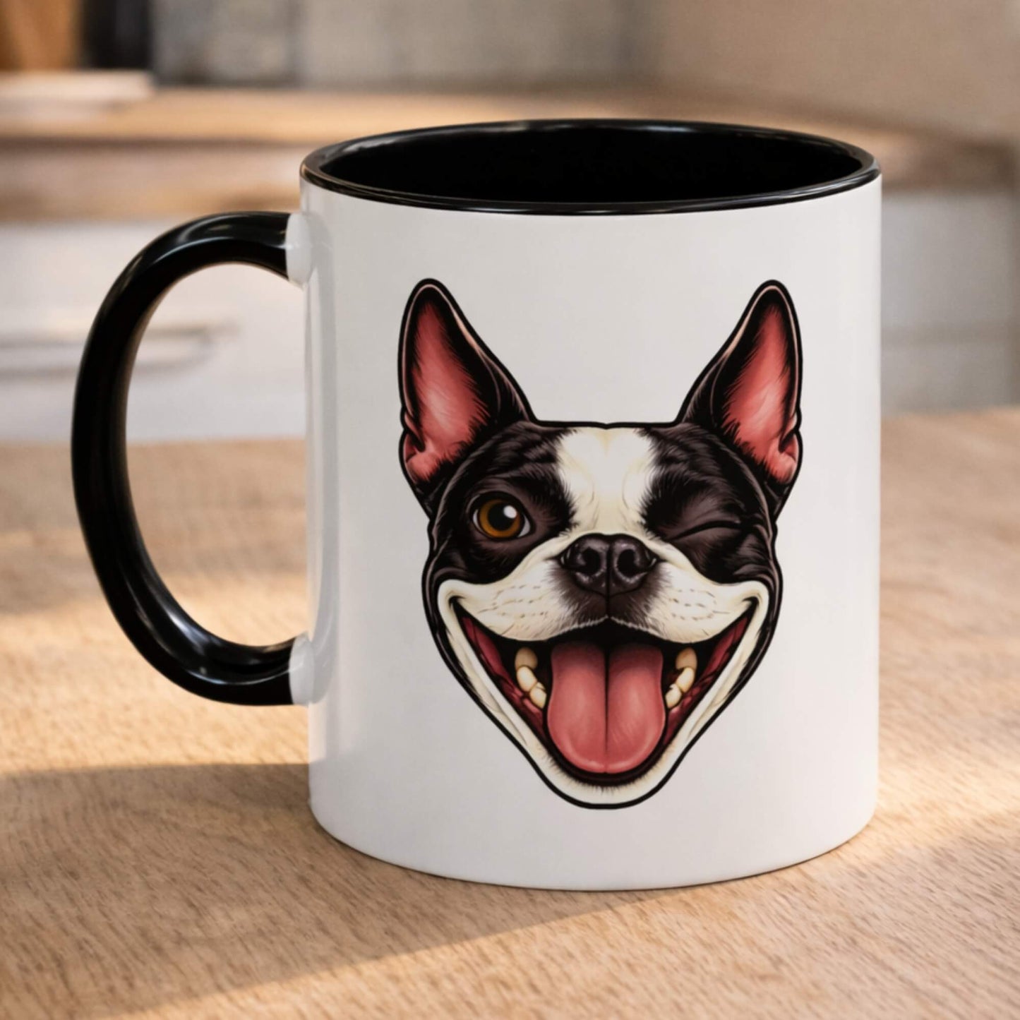 Wink & Smile Mug – Boston Terrier
