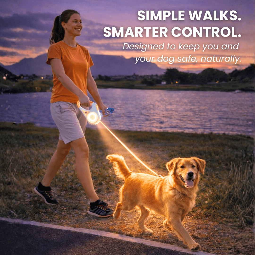 LED Retractable Dog Leash